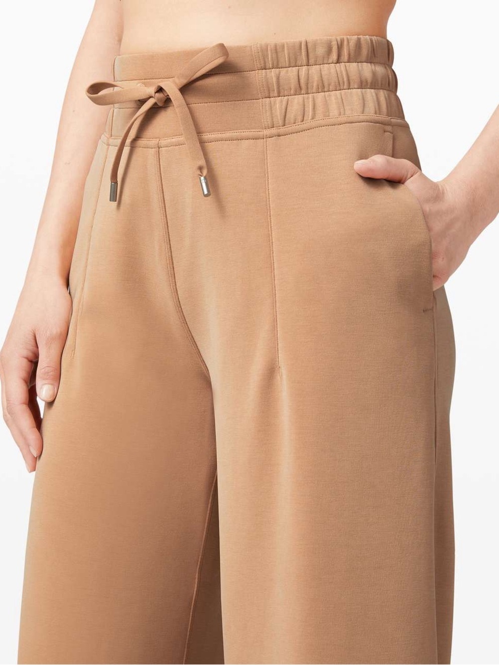Lululemon Soft Ambitions High Rise Crop Beech Wood Size 8 Activewear Athleisure - Picture 3 of 11